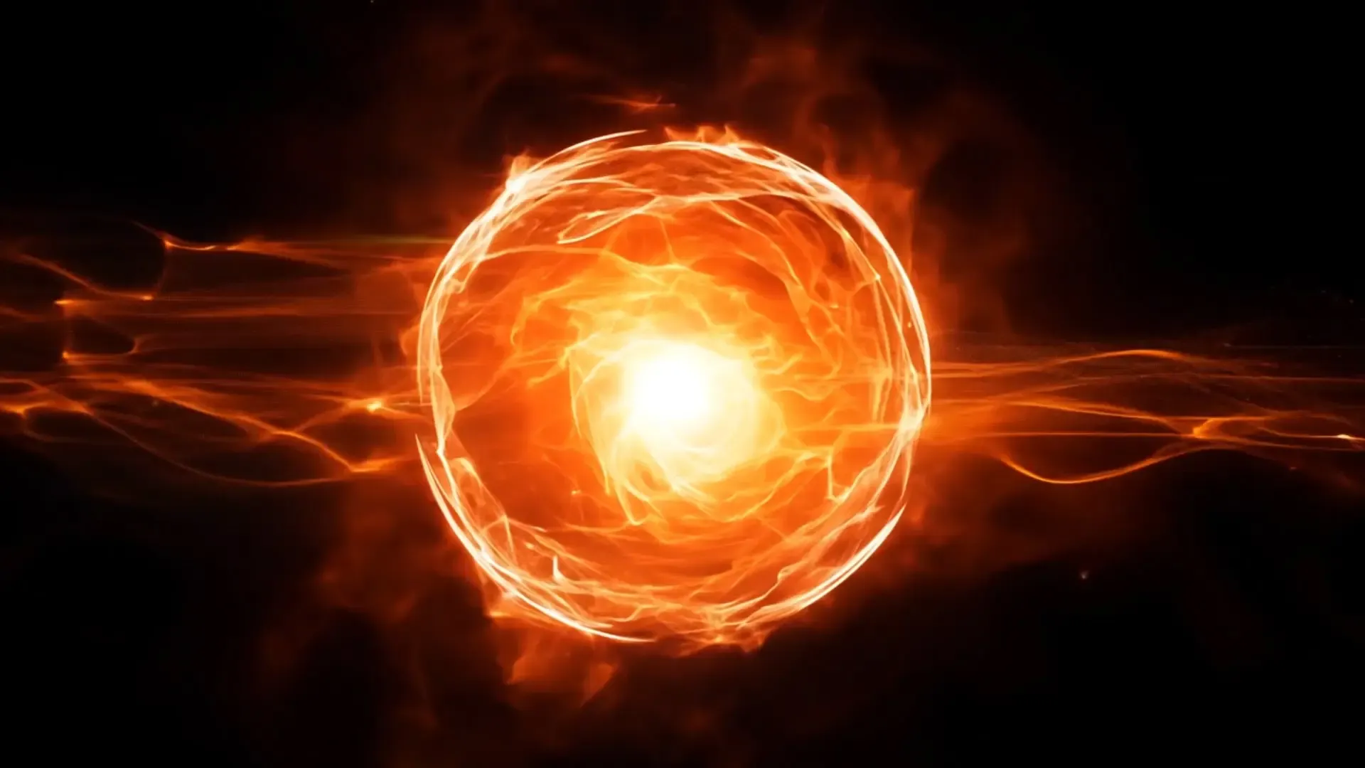 Inferno Energy Ball Powerful Logo Animation Background